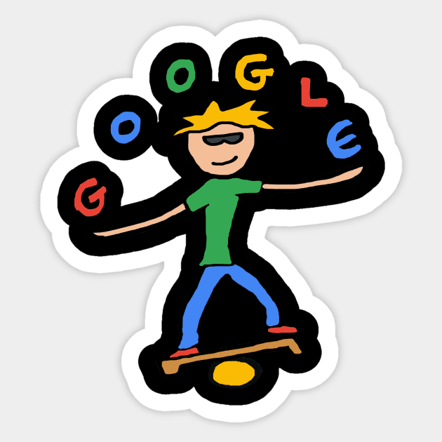 Google Juggler Sticker by Mark Ewbie